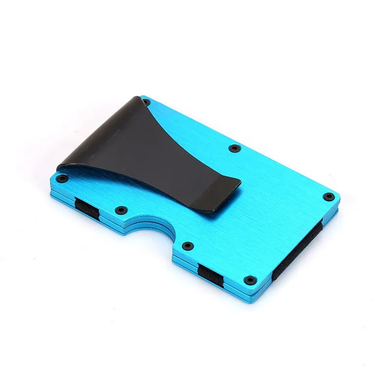 DIENQI Anti Rfid Metal Bank Credit Card Holder Men Minimalist Wallets Slim Thin Tactical Business ID Cardholder Case Male Purse