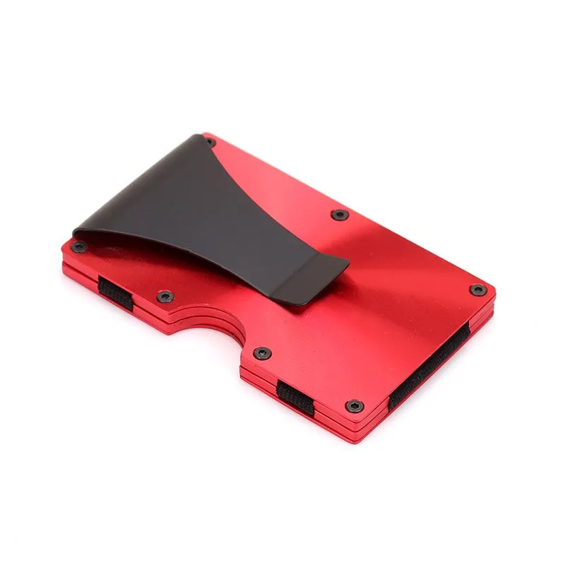 DIENQI Anti Rfid Metal Bank Credit Card Holder Men Minimalist Wallets Slim Thin Tactical Business ID Cardholder Case Male Purse