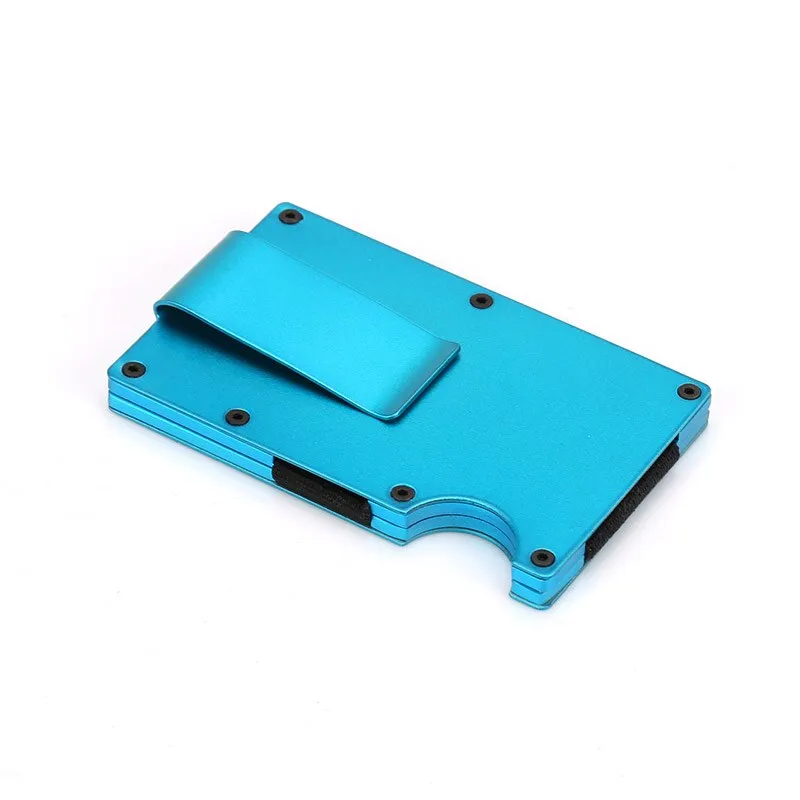 DIENQI Anti Rfid Metal Bank Credit Card Holder Men Minimalist Wallets Slim Thin Tactical Business ID Cardholder Case Male Purse