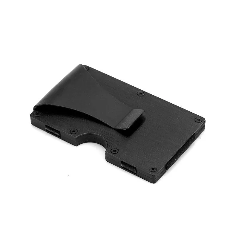 DIENQI Anti Rfid Metal Bank Credit Card Holder Men Minimalist Wallets Slim Thin Tactical Business ID Cardholder Case Male Purse