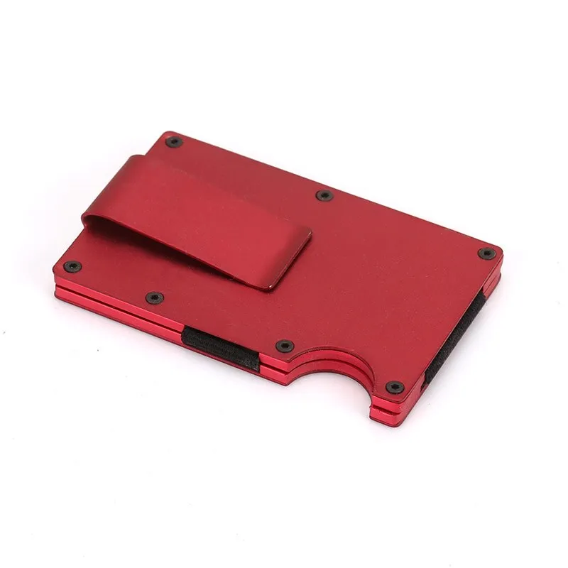 DIENQI Anti Rfid Metal Bank Credit Card Holder Men Minimalist Wallets Slim Thin Tactical Business ID Cardholder Case Male Purse