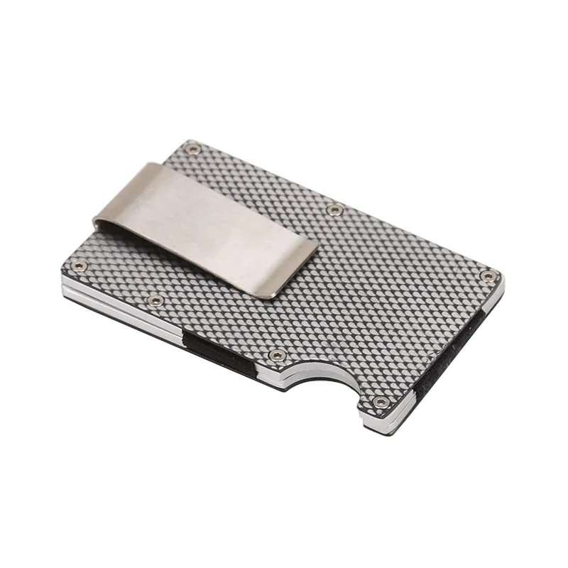 DIENQI Anti Rfid Metal Bank Credit Card Holder Men Minimalist Wallets Slim Thin Tactical Business ID Cardholder Case Male Purse