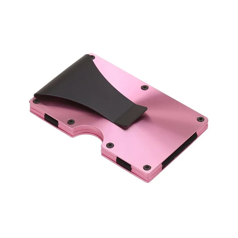 DIENQI Anti Rfid Metal Bank Credit Card Holder Men Minimalist Wallets Slim Thin Tactical Business ID Cardholder Case Male Purse