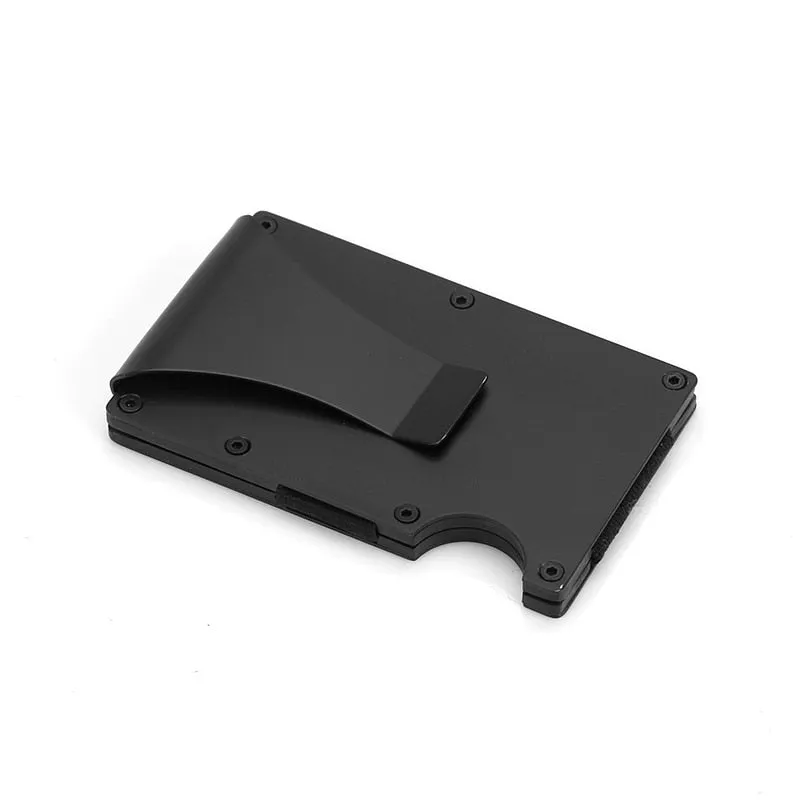 DIENQI Anti Rfid Metal Bank Credit Card Holder Men Minimalist Wallets Slim Thin Tactical Business ID Cardholder Case Male Purse