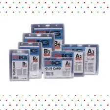 Digismart Glue Cards ( Pack of 50 Pcs) Clear  ID Card Name Badge Holder Waterproof for Offices, Schools, Conferences, Seminars