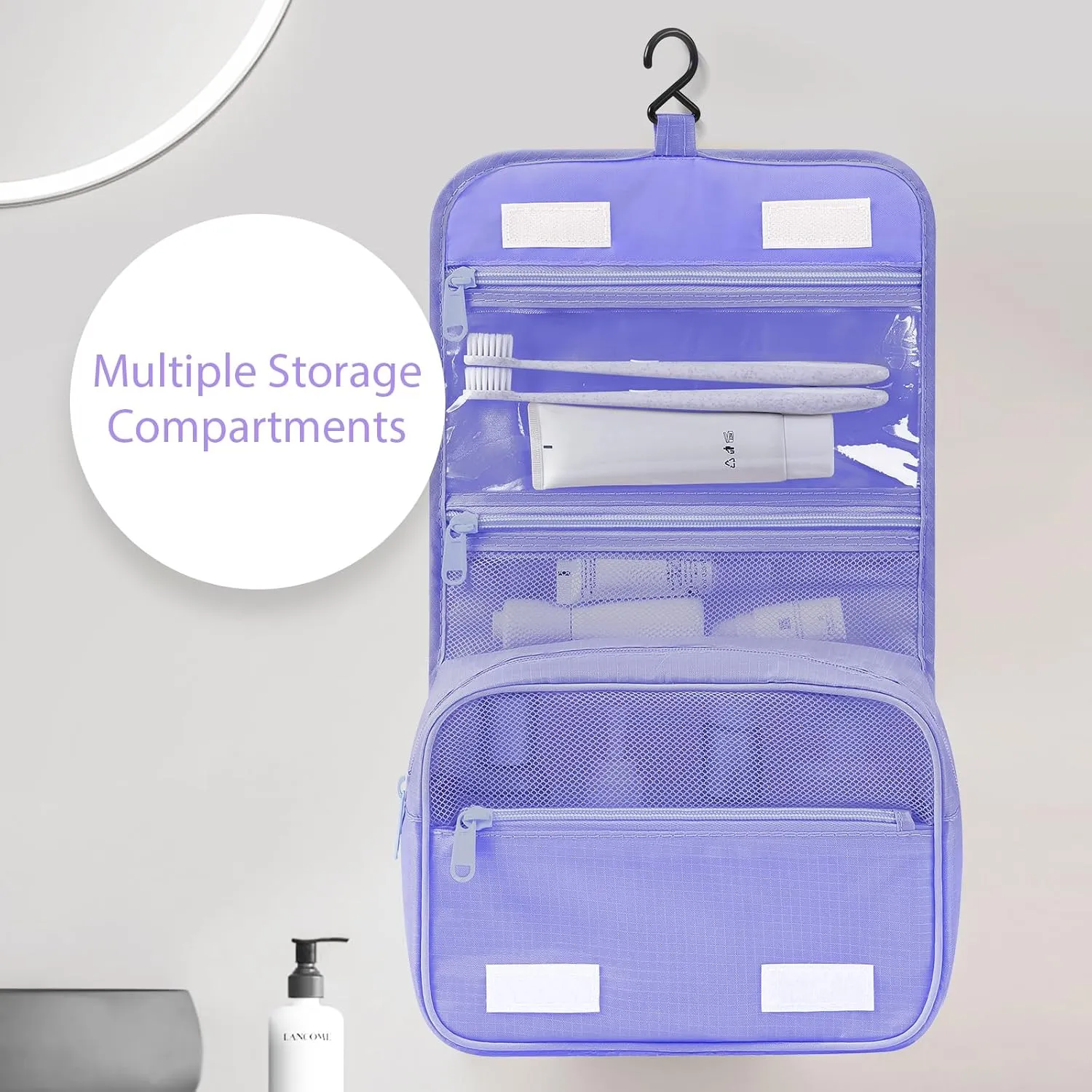 DIMJ Packing Cubes for Travel - 8 Set Travel Cubes for Suitcase Lightweight Travel Packing Organizers with Large Toiletries Bag for Clothes Shoes Cosmetics Toiletries Travel Essential (Purple)