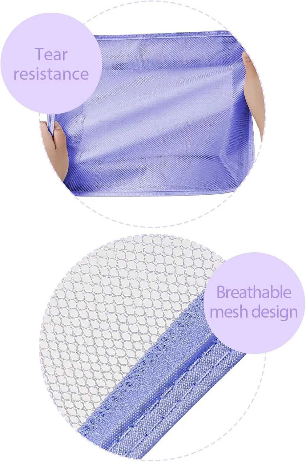 DIMJ Packing Cubes for Travel - 8 Set Travel Cubes for Suitcase Lightweight Travel Packing Organizers with Large Toiletries Bag for Clothes Shoes Cosmetics Toiletries Travel Essential (Purple)