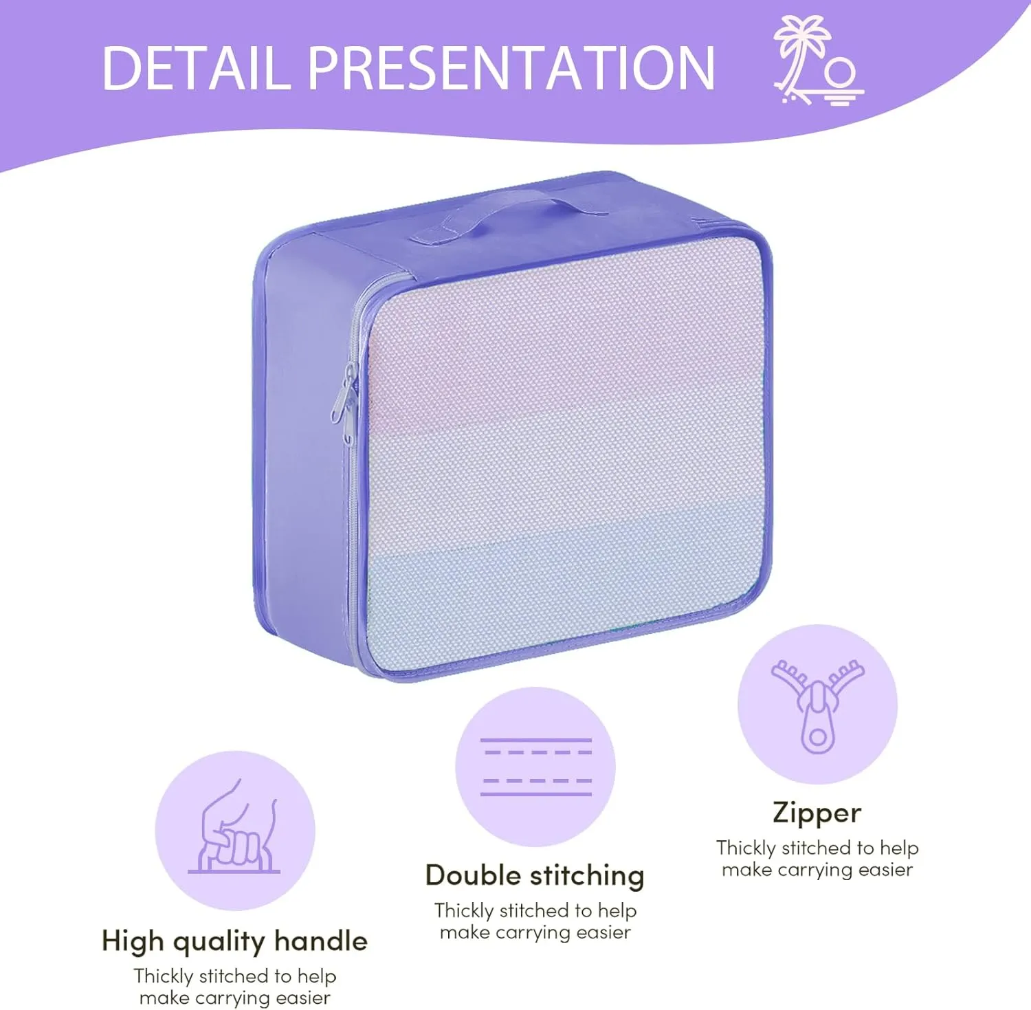 DIMJ Packing Cubes for Travel - 8 Set Travel Cubes for Suitcase Lightweight Travel Packing Organizers with Large Toiletries Bag for Clothes Shoes Cosmetics Toiletries Travel Essential (Purple)