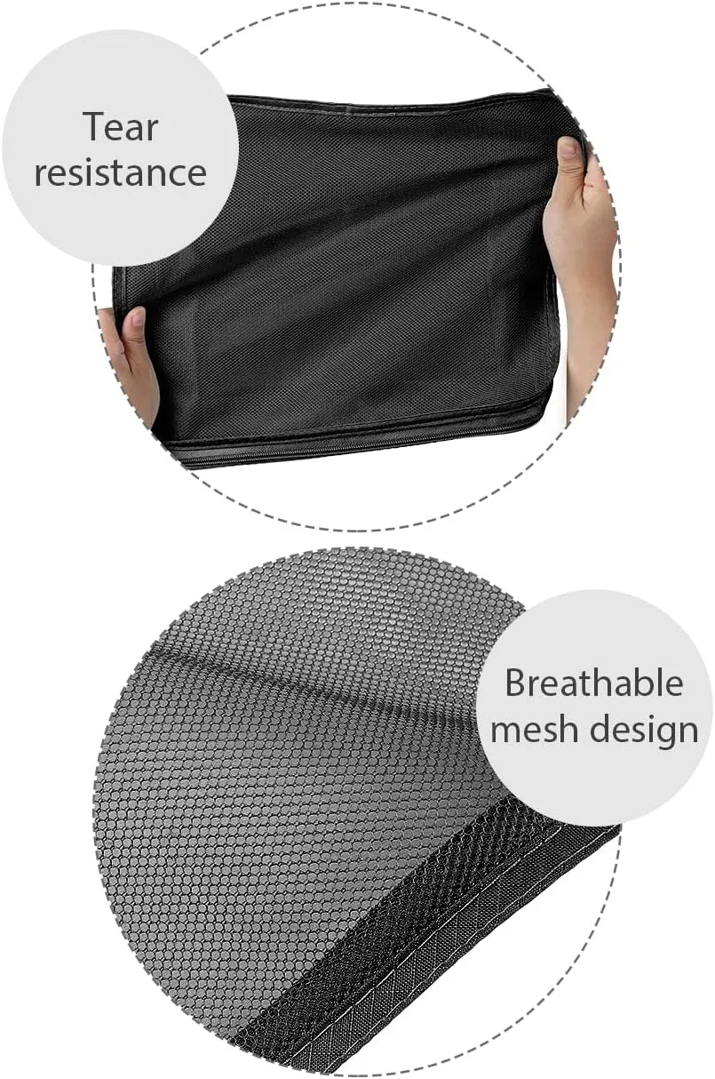 DIMJ Packing Cubes for Travel With Toiletry Bag - Packing Cubes Carry on Luggage Cubes Packing for Clothes/Shoes/Underwear/Cosmetics/Travel Accessories (Black)
