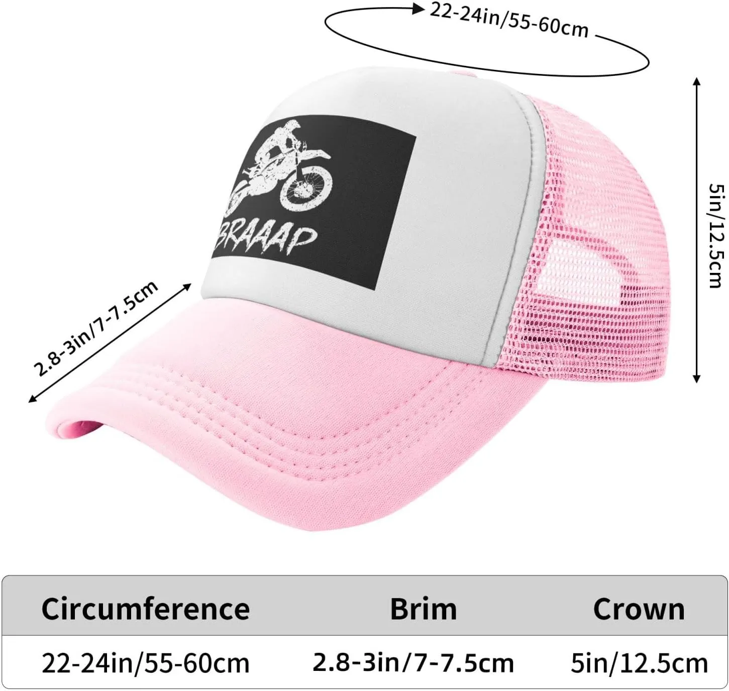 Dirt BKE Motocross American Flag Baseball Cap Golf Dad Hat Adjustable Mesh Cap Men Women Trucker Hat
