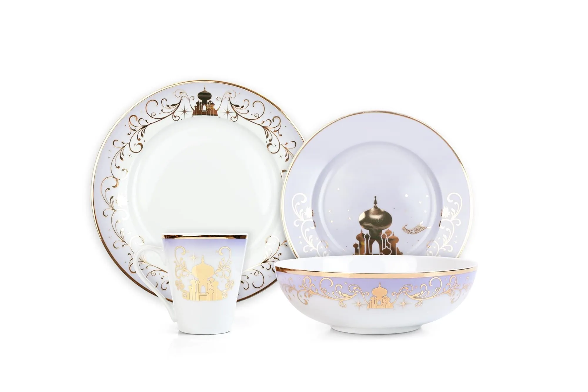 Disney Princess Dinnerware Set #1 - Cinderella, Jasmine, Ariel, Belle