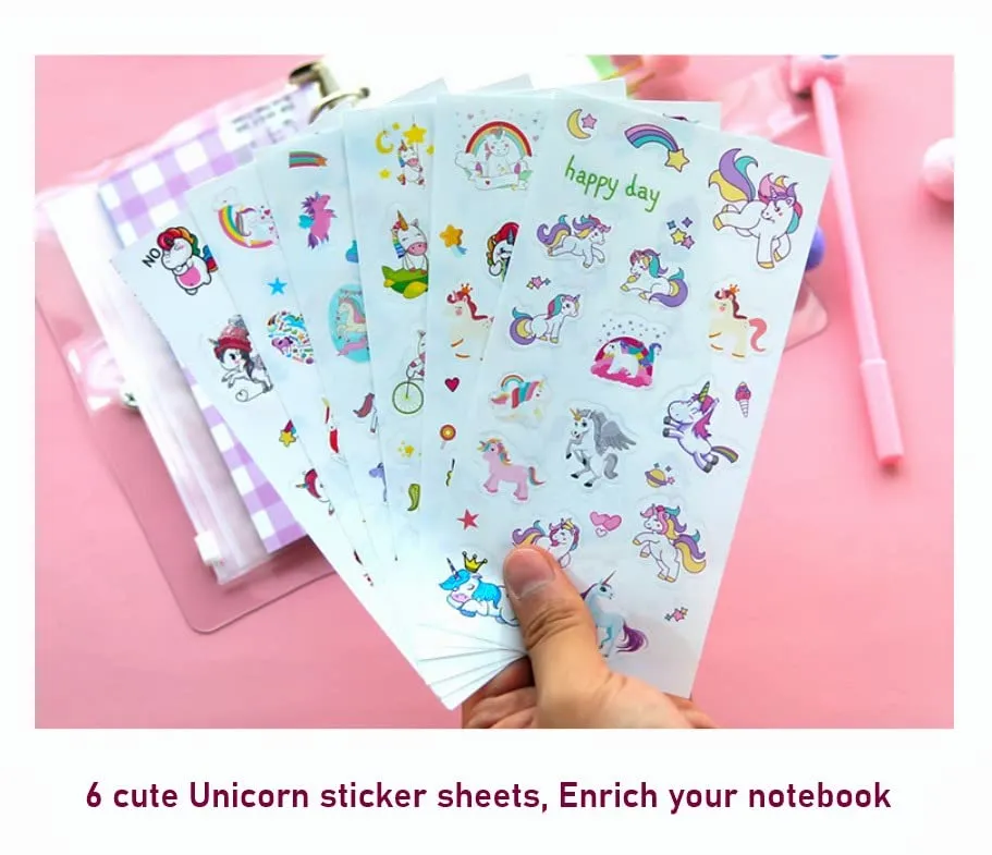 Diy Unicorn kids Diary For Girls -  With Pen