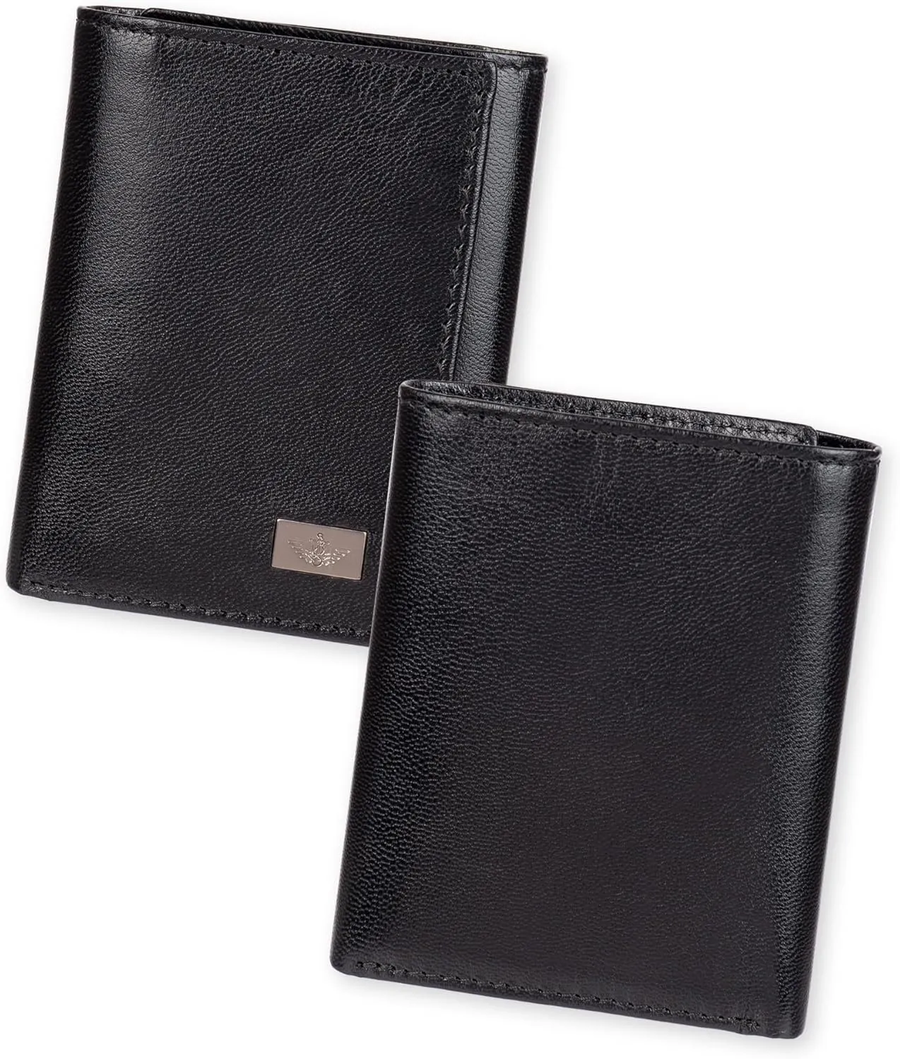 Dockers Men's Extra Capacity Slim Profile Trifold Wallet with Multiple Card Slots and ID Window