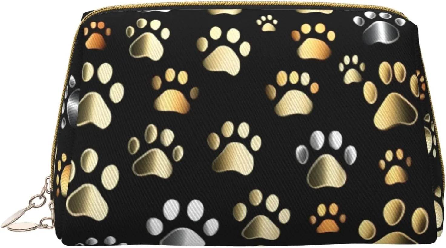 Dog Paw Prints Toiletry Pouch, Travel-Friendly Makeup Organizer For Makeup Brushes, Lipsticks