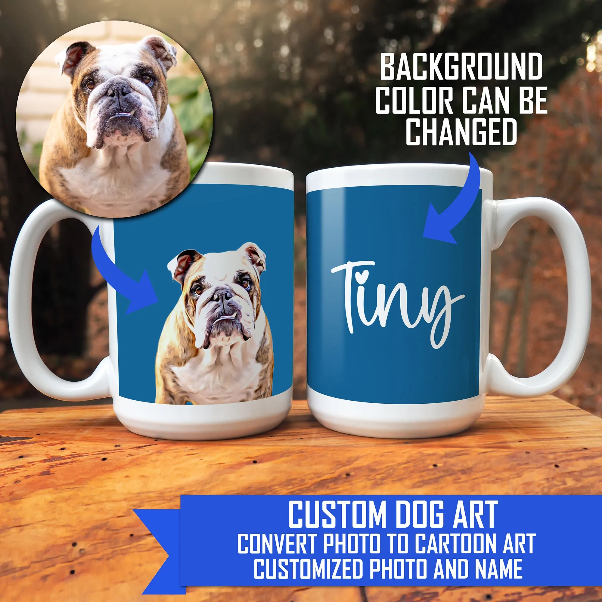 Dog Portrait - Cartoon Art Personalized Mug