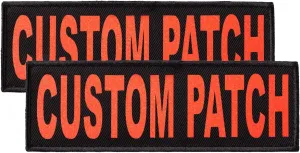 Dogline Custom Patch with Glitter Letters for Dog Vest Harness or Collar Customizable Bling Text Personalized Patches with Hook Backing Name Agility Service Dog ESA 2 Patches B Grapefruit Text