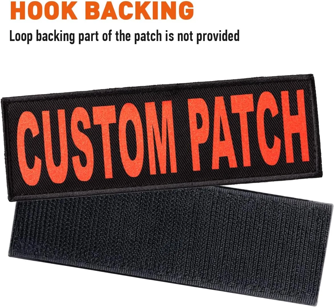 Dogline Custom Patch with Glitter Letters for Dog Vest Harness or Collar Customizable Bling Text Personalized Patches with Hook Backing Name Agility Service Dog ESA 2 Patches B Grapefruit Text