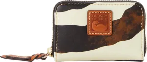 Dooney & Bourke Wallet, Zebra Leather Large Zip Around Credit Card Case Wallet