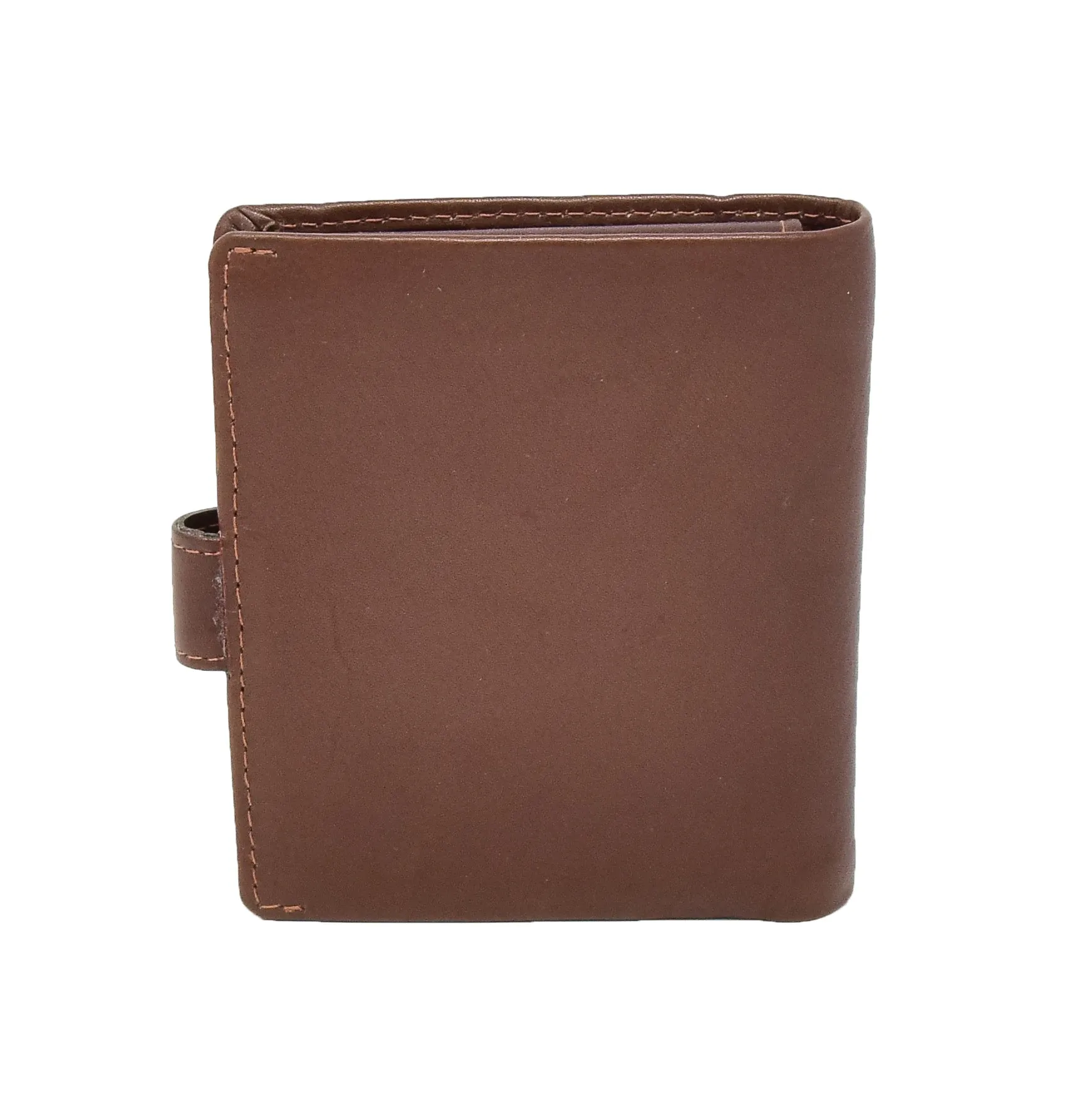 DR414 Small Leather Credit Card Wallet Brown