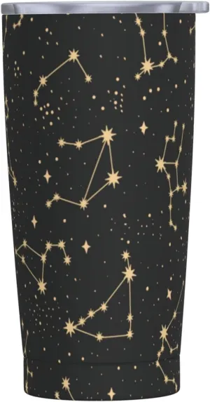 Drawing of The Constellations 20oz Tumbler Cup,Stainless Steel Thermal Vacuum Insulated with Lid Travel Coffee Mug,for Dad Mom Friends Coworkers