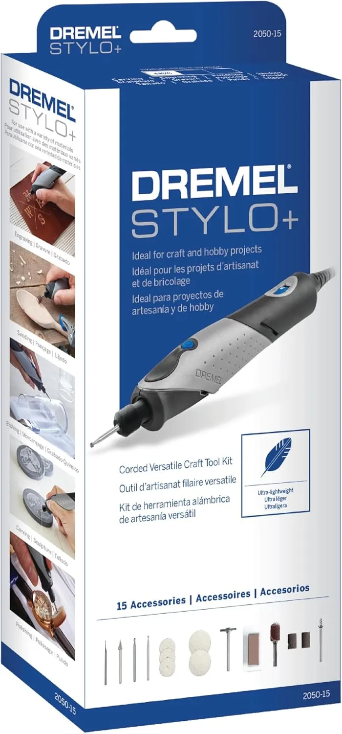 Dremel 2050-15 Stylo  Versatile Craft Rotary Tool, Wood Carving Detail Tool, Perfect for Pumpkin Carving, Glass Etching, Leather Burnishing, Jewelry Making, and Polishing