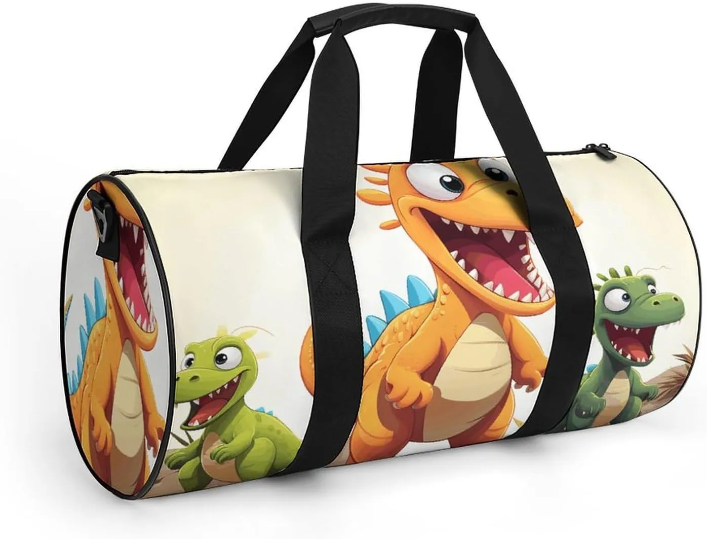 Duffel Bag for Men Women Gym Bag Cartoon Dinosaur Images Travel Duffel Bag Waterproof Overnight Bag for Sports Workout