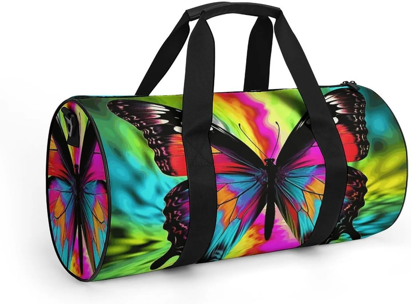 Duffel Bag for Men Women Gym Bag Colorful Butterfly Travel Duffel Bag Waterproof Overnight Bag for Sports Workout
