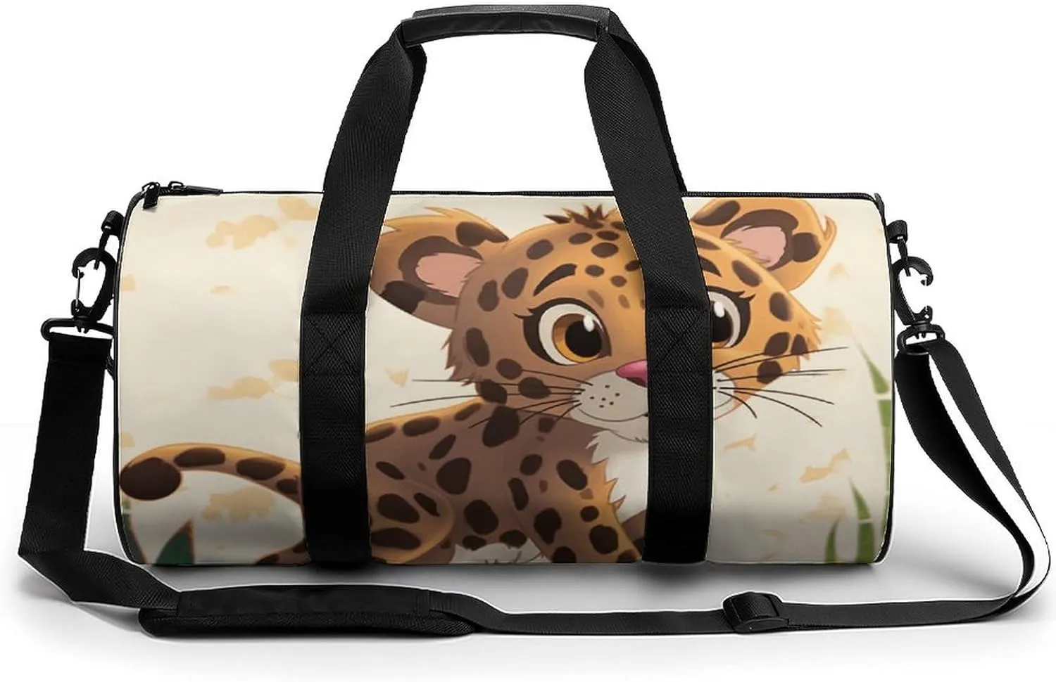 Duffel Bag for Men Women Gym Bag Cute Baby Jaguar Travel Duffel Bag Waterproof Overnight Bag for Sports Workout