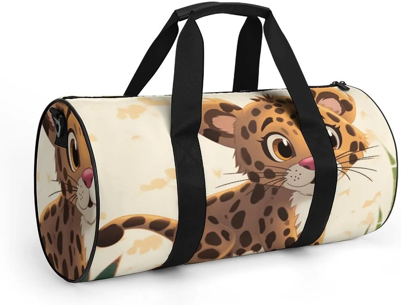 Duffel Bag for Men Women Gym Bag Cute Baby Jaguar Travel Duffel Bag Waterproof Overnight Bag for Sports Workout