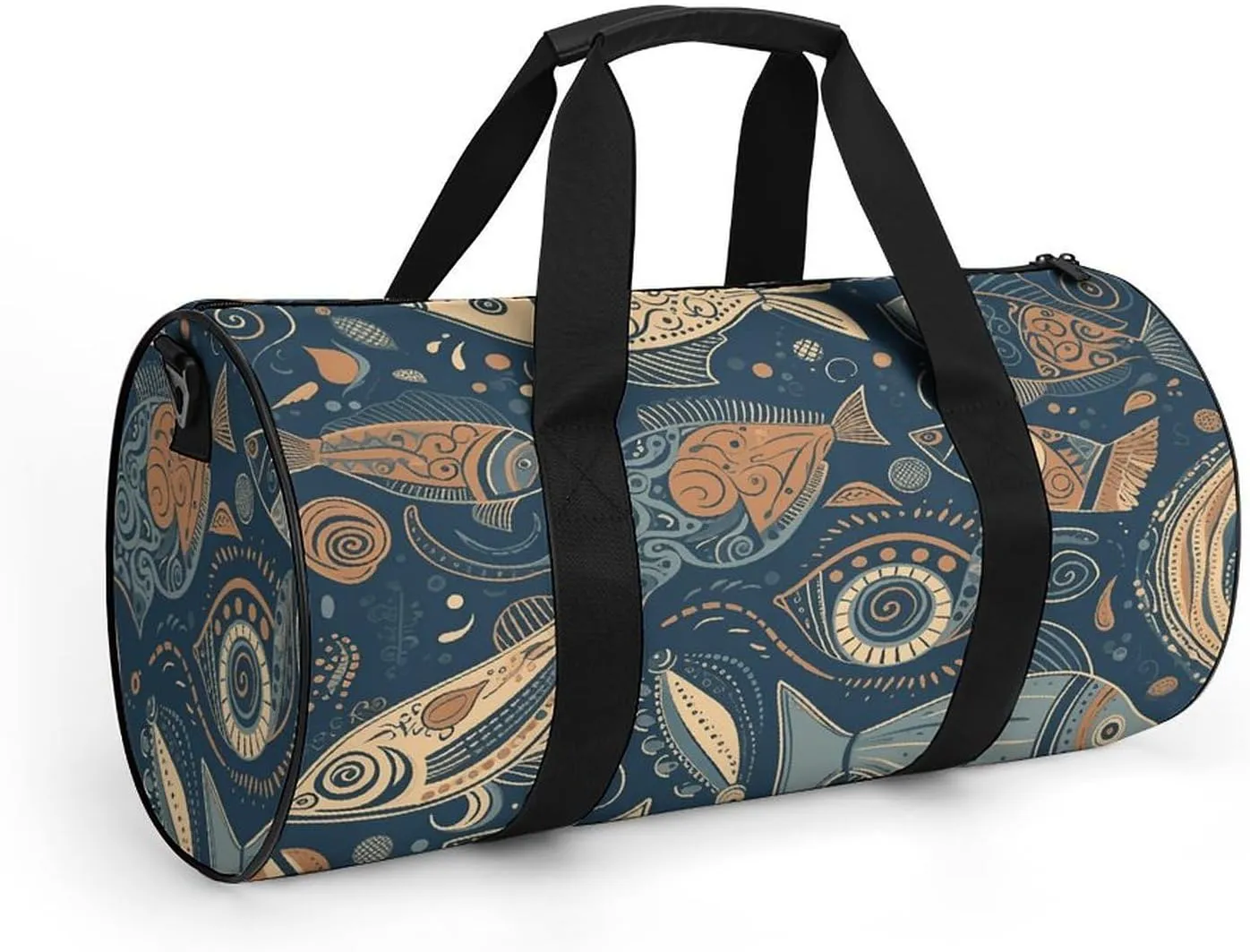 Duffel Bag for Men Women Gym Bag Different Fish Patterns Travel Duffel Bag Waterproof Overnight Bag for Sports Workout