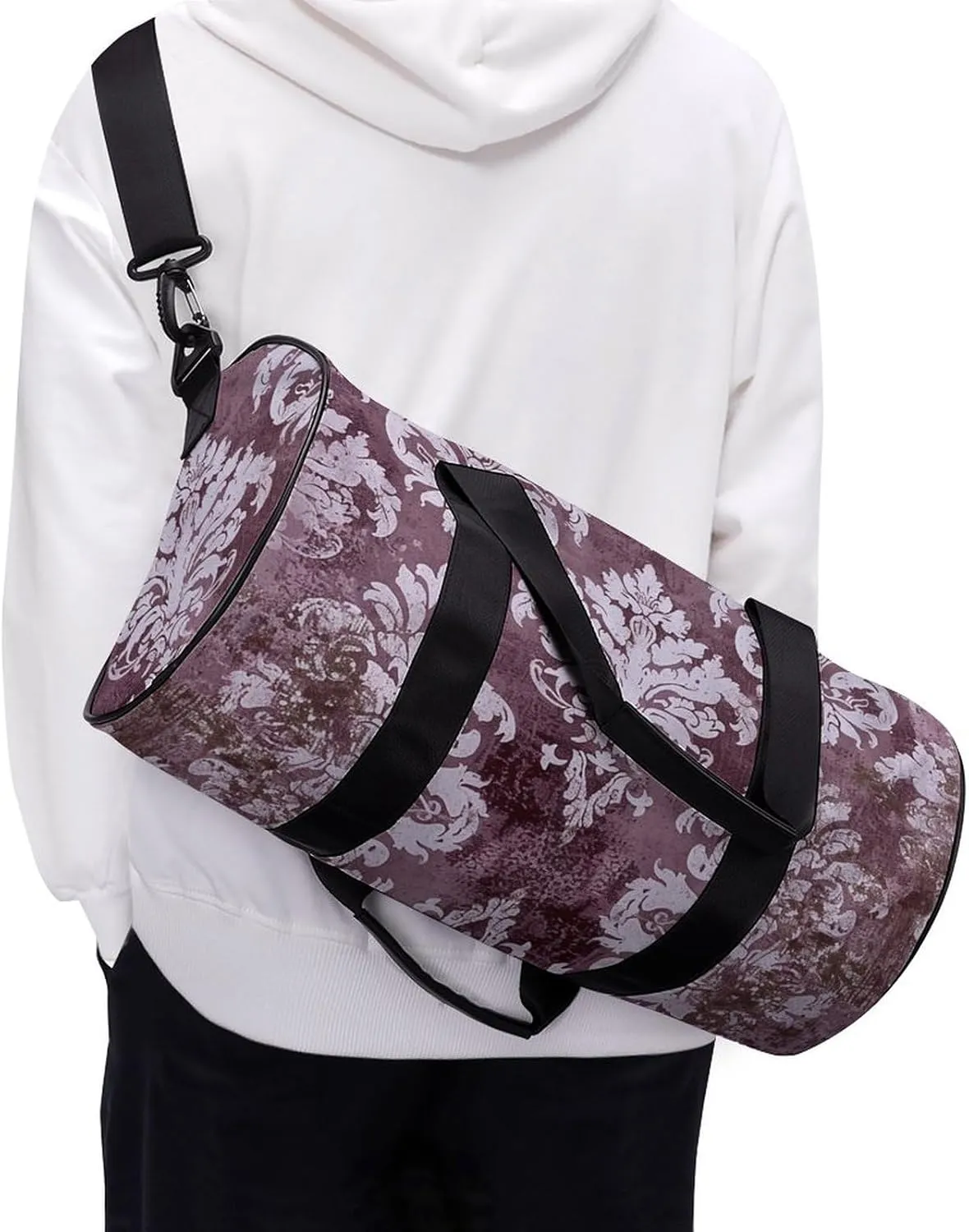 Duffel Bag for Men Women Gym Bag Distressed Surface Style Travel Duffel Bag Waterproof Overnight Bag for Sports Workout