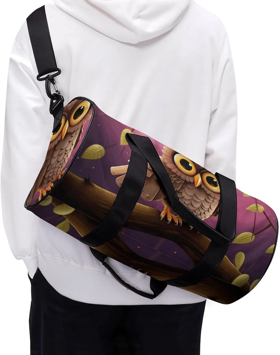 Duffel Bag for Men Women Gym Bag Owl Travel Duffel Bag Waterproof Overnight Bag for Sports Workout