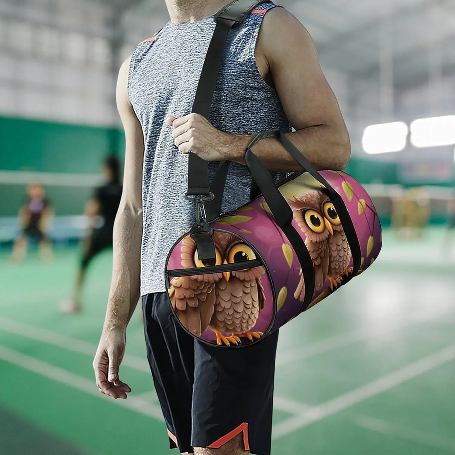 Duffel Bag for Men Women Gym Bag Owl Travel Duffel Bag Waterproof Overnight Bag for Sports Workout