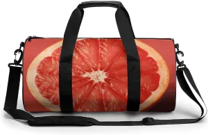 Duffel Bag for Men Women Gym Bag Pink Ripe Grapefruit Slice Travel Duffel Bag Waterproof Overnight Bag for Sports Workout