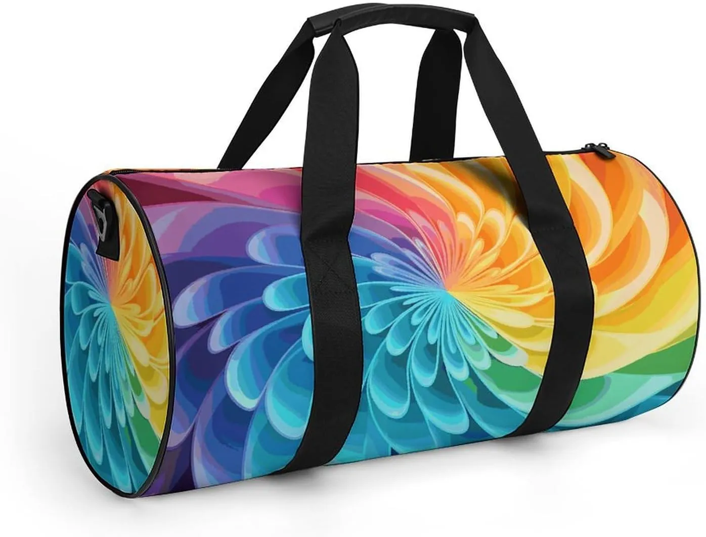 Duffel Bag for Men Women Gym Bag Rainbow Dynamic Travel Duffel Bag Waterproof Overnight Bag for Sports Workout
