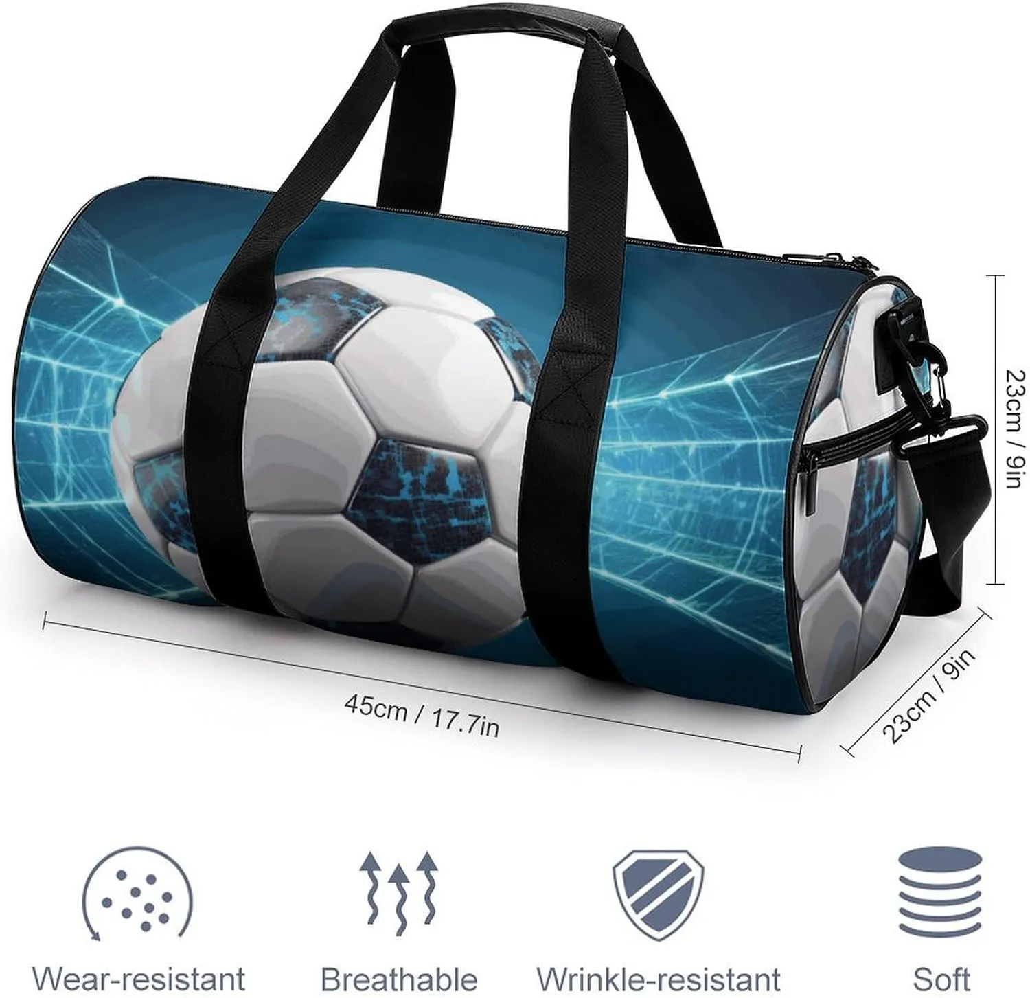Duffel Bag for Men Women Gym Bag Soccer Sports Ball Travel Duffel Bag Waterproof Overnight Bag for Sports Workout