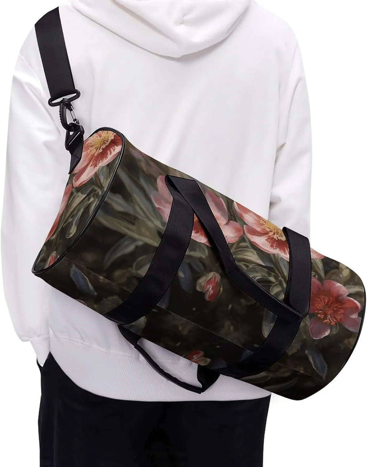 Duffel Bag for Men Women Gym Bag Spring Flower Travel Duffel Bag Waterproof Overnight Bag for Sports Workout