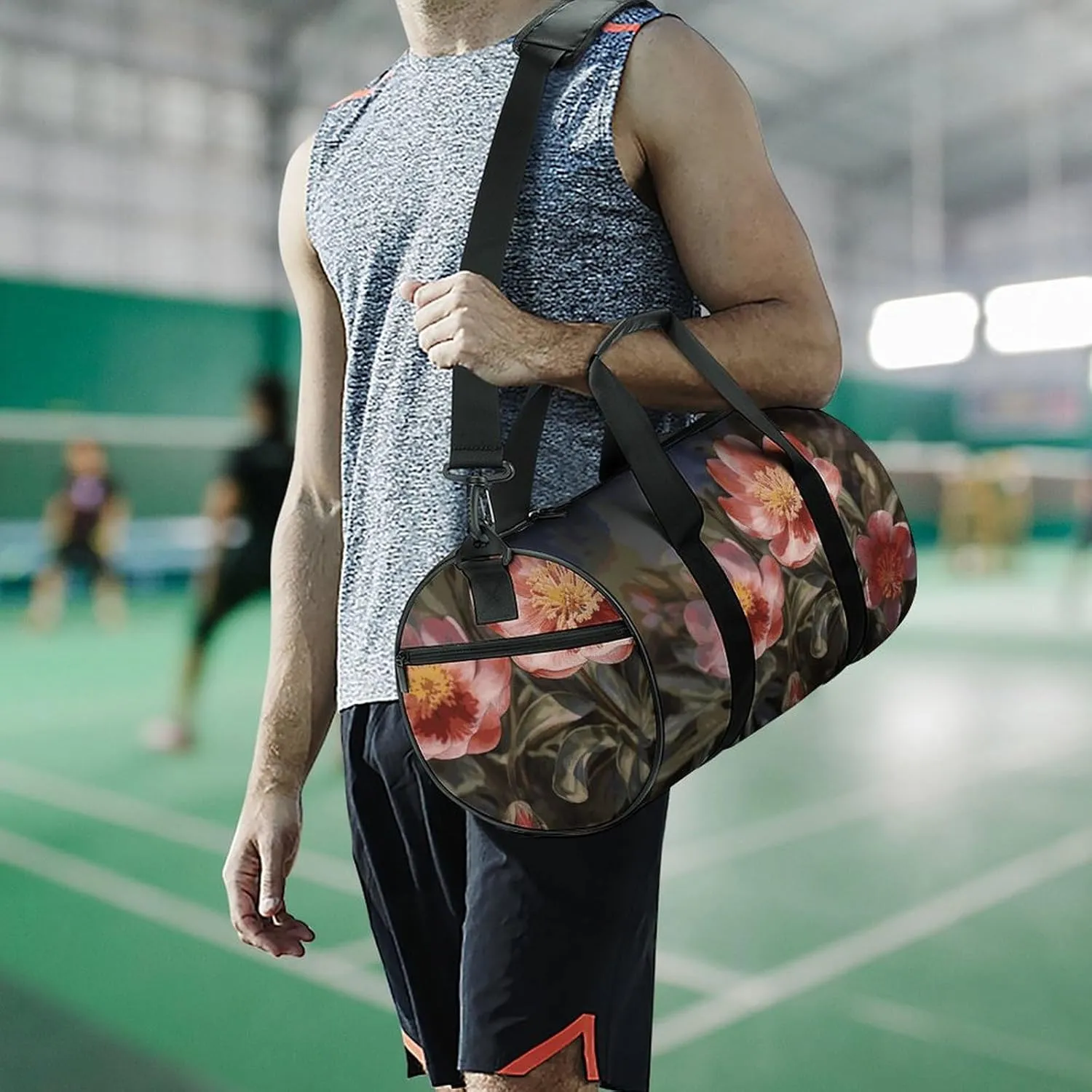 Duffel Bag for Men Women Gym Bag Spring Flower Travel Duffel Bag Waterproof Overnight Bag for Sports Workout