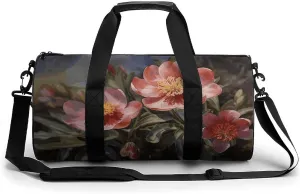 Duffel Bag for Men Women Gym Bag Spring Flower Travel Duffel Bag Waterproof Overnight Bag for Sports Workout