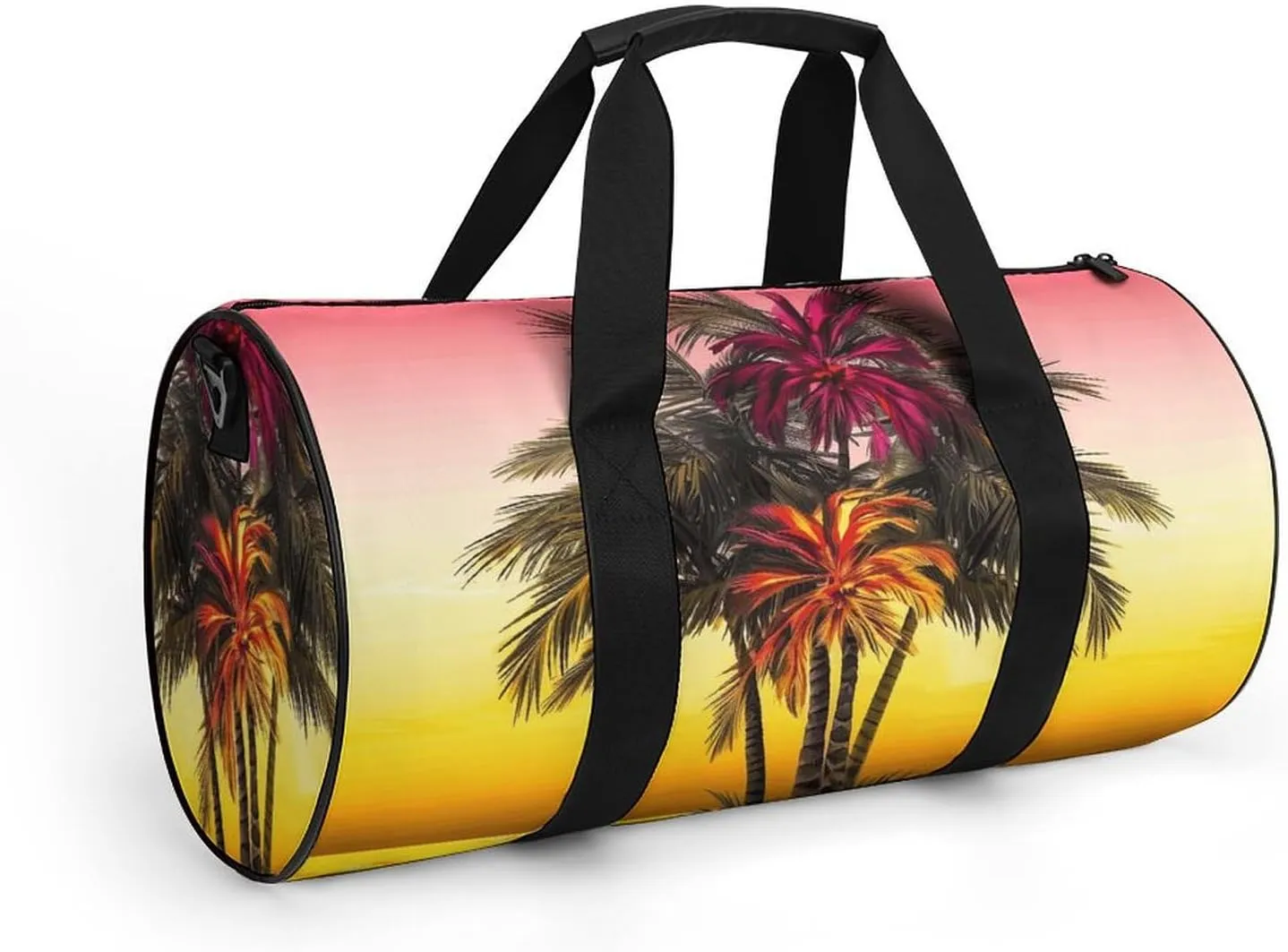 Duffel Bag for Men Women Gym Bag Tropical Flower Palm Tree Travel Duffel Bag Waterproof Overnight Bag for Sports Workout