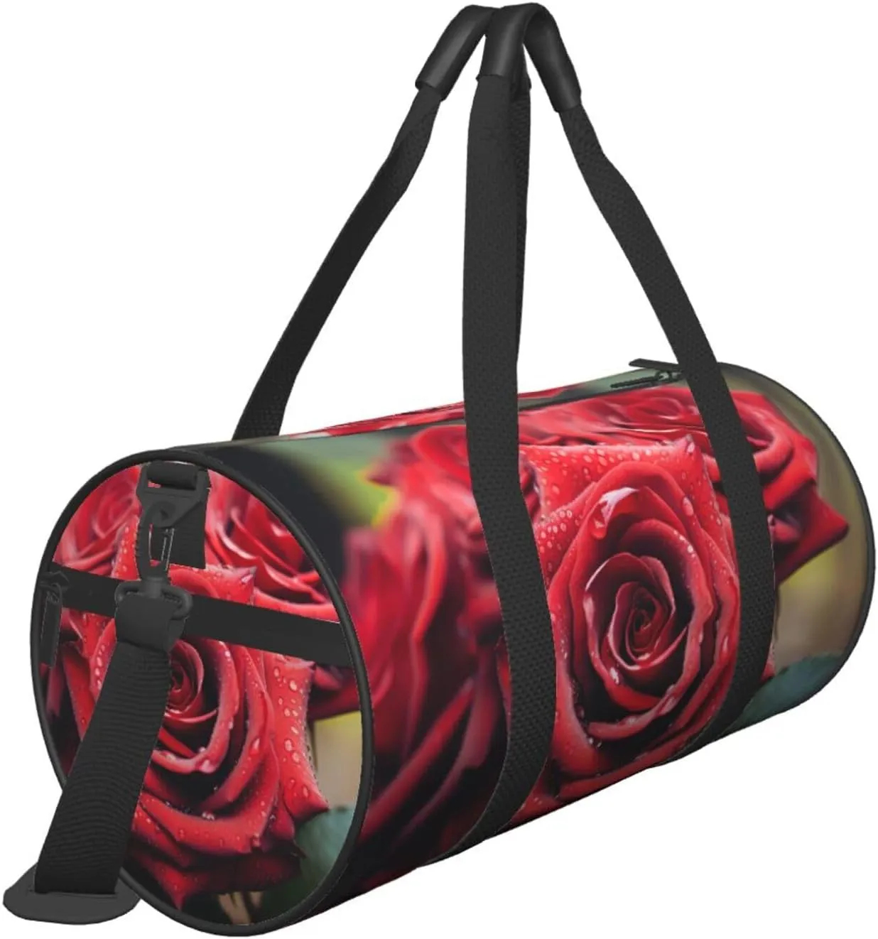 Duffel Bag for Men Women Small Gym Bag Beautiful Red Rose Travel Duffel Bag Waterproof Overnight Bag for Sports Workout