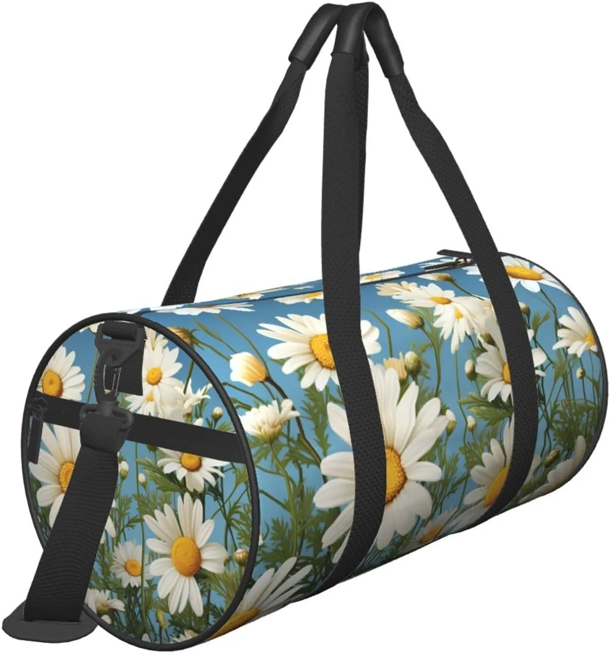 Duffel Bag for Men Women Small Gym Bag Camomile pattern Travel Duffel Bag Waterproof Overnight Bag for Sports Workout