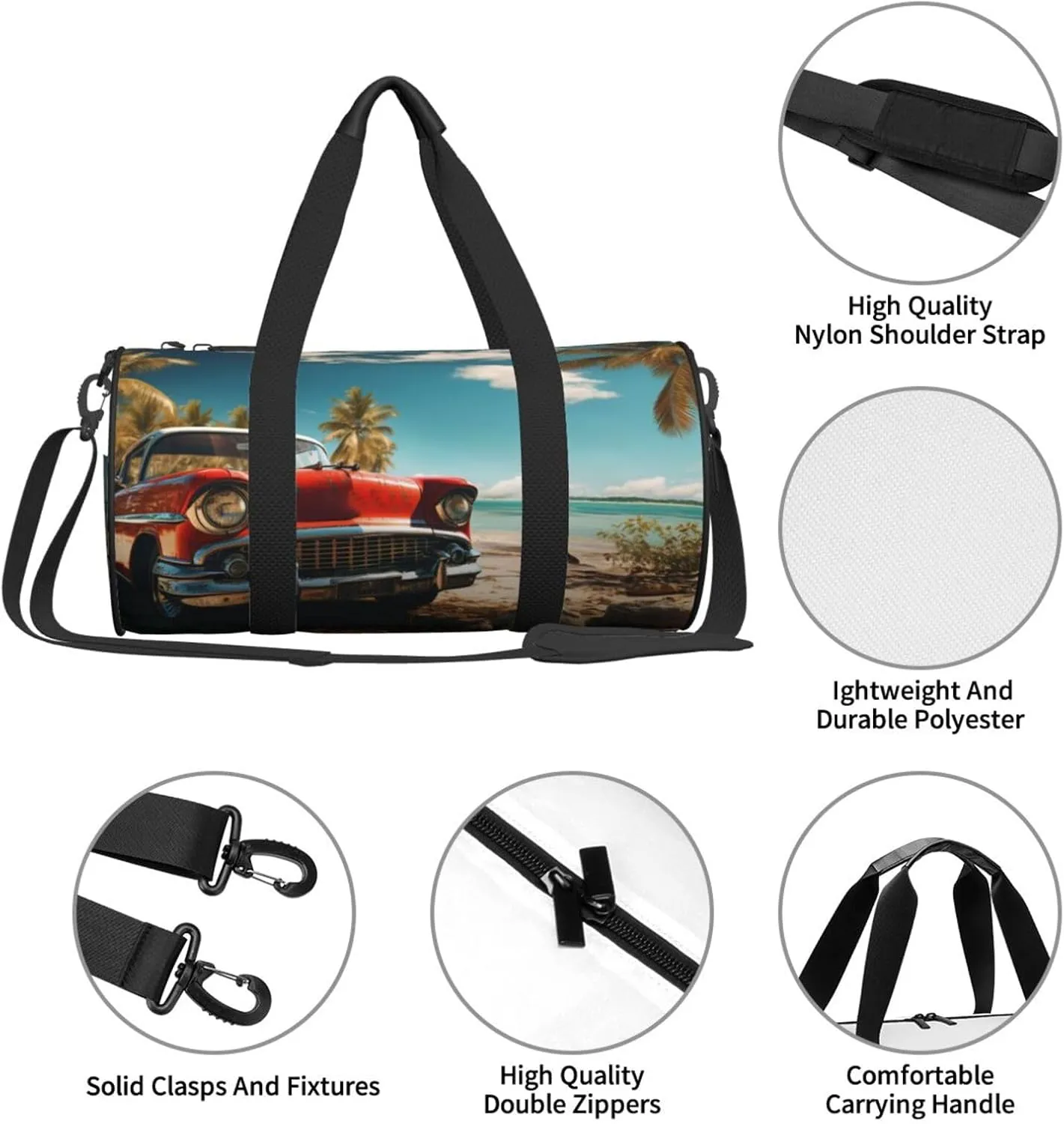 Duffel Bag for Men Women Small Gym Bag Car Beach Travel Duffel Bag Waterproof Overnight Bag for Sports Workout
