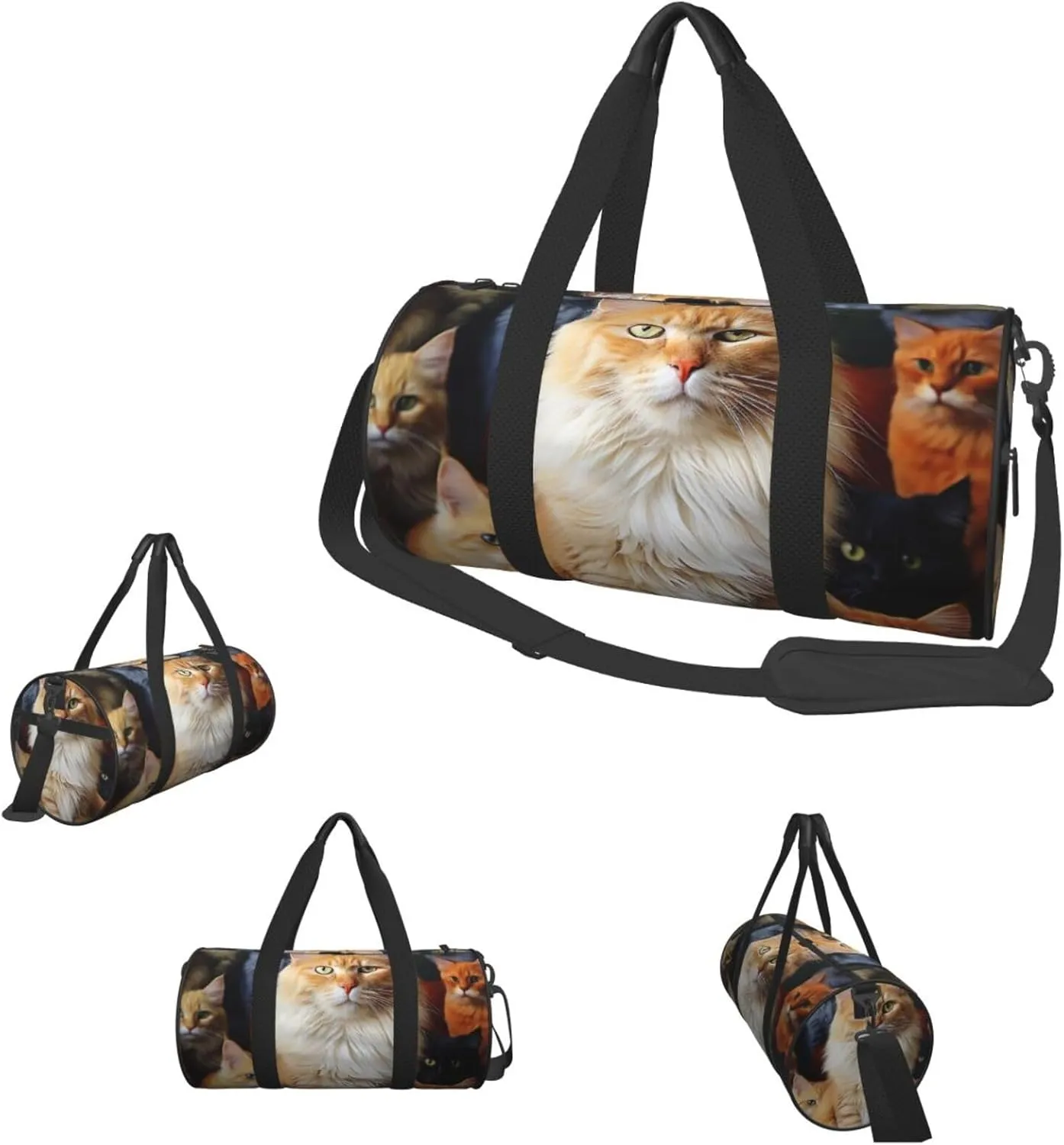 Duffel Bag for Men Women Small Gym Bag Cats Animal Travel Duffel Bag Waterproof Overnight Bag for Sports Workout