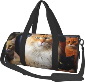 Duffel Bag for Men Women Small Gym Bag Cats Animal Travel Duffel Bag Waterproof Overnight Bag for Sports Workout