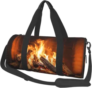 Duffel Bag for Men Women Small Gym Bag Firewood Large Fireplace Travel Duffel Bag Waterproof Overnight Bag for Sports Workout