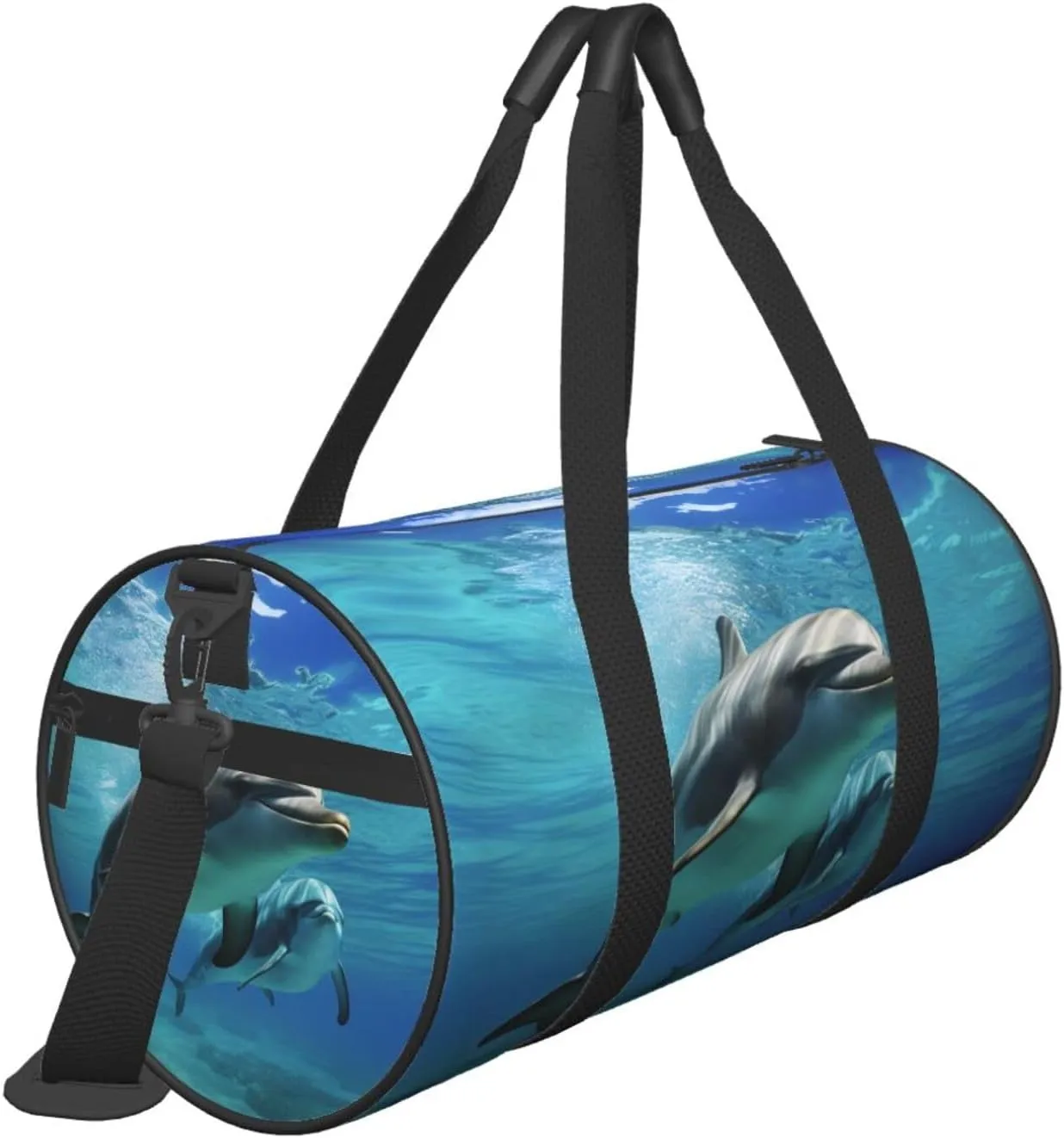 Duffel Bag for Men Women Small Gym Bag Marine dolphin Travel Duffel Bag Waterproof Overnight Bag for Sports Workout