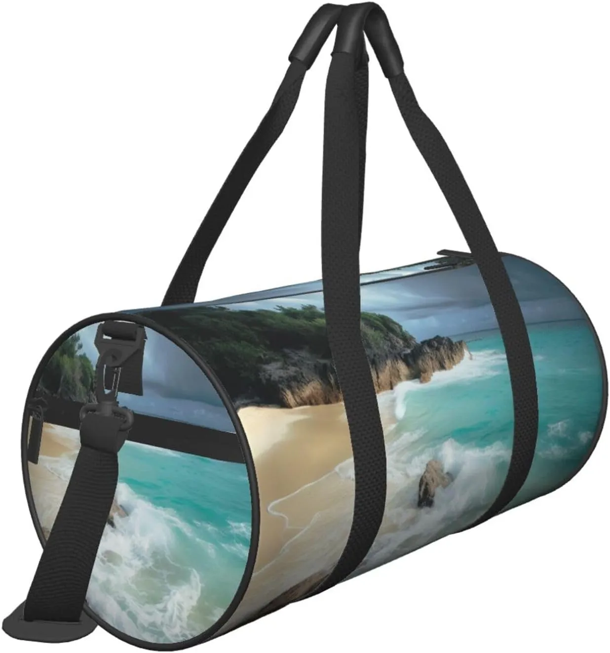 Duffel Bag for Men Women Small Gym Bag Serene Coastal Travel Duffel Bag Waterproof Overnight Bag for Sports Workout
