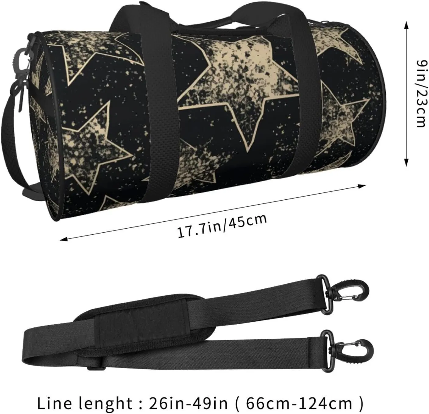 Duffel Bag for Men Women Small Gym Bag Star Travel Duffel Bag Waterproof Overnight Bag for Sports Workout