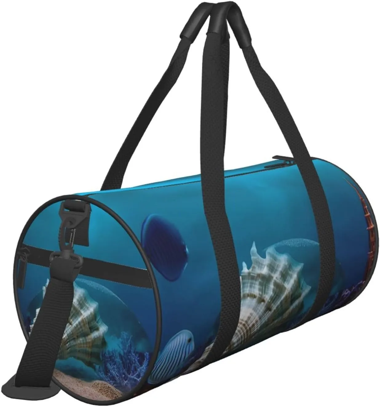 Duffel Bag for Men Women Small Gym Bag Underwater world shell Travel Duffel Bag Waterproof Overnight Bag for Sports Workout
